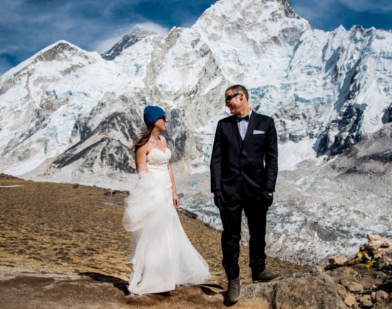 Coolest wedding of the year. Venue: Everest Base Camp