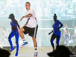 Justin Bieber shakes his legs