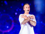 Justin Bieber croons on the stage