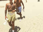 Justin Bieber on beach