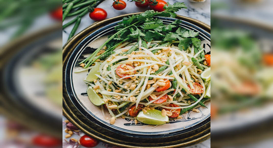 Green Papaya Salad Recipe: How to Make Green Papaya Salad Recipe | Homemade Green Papaya Salad Recip