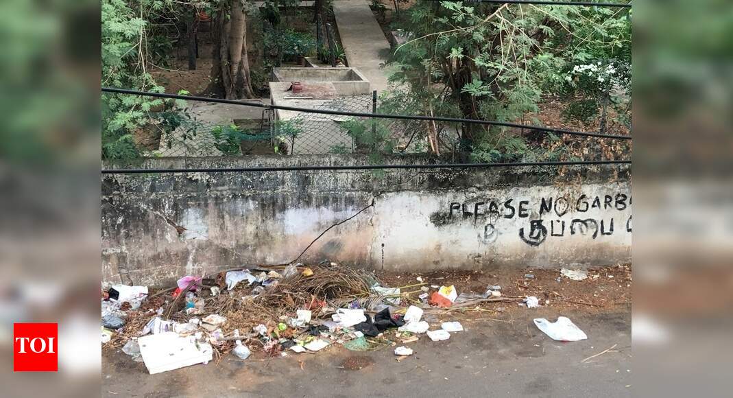 Uncleared garbage on Rajagopal Street - Times of India