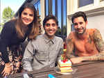 Sunny Leone with brother and husband