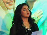 Jewel Mary gets clicked on the stage during Hadiya promotions