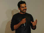 Karthi during his movie promotion