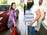 Honeypreet Insan and Saint Gurmeet Ram Rahim Singh Insan leave after promoting Jattu Engineer