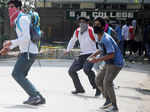 Sri Pratap Higher Secondary College (SP College) throw stones
