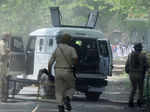 SP Collage students and policemen clash in Srinagar
