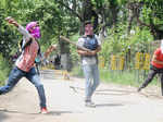 SP College students damage police barricades