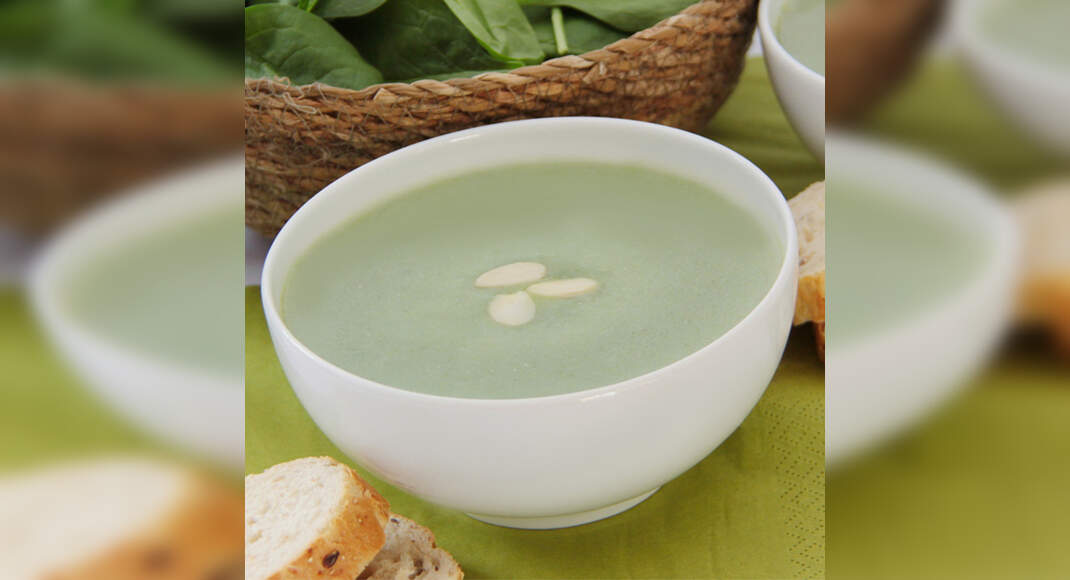 Basil and Almond Soup Recipe: How to Make Basil and Almond Soup Recipe | Homemade Basil and Almond S