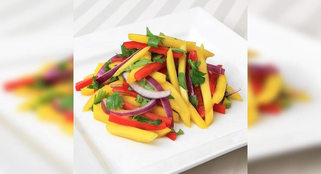 Raw Mango Salad Recipe: How to Make Raw Mango Salad Recipe | Homemade Raw Mango Salad Recipe