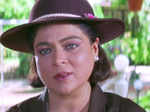 Reema Lagoo wearing hat