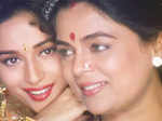 Reema Lagoo with Madhuri Dixit