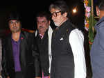 Raza Murad and Amitabh Bachchan at Ali Khan's daughter's wedding ceremony