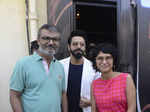 Nitesh Tiwari, Aparshakti Khurana and Kiran Rao posing for the camera