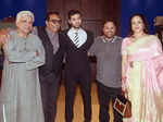 Utkarsh Sharma with Javed Akhtar, Dharmendra, Anil Sharma and Hema Malini