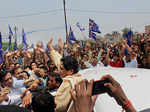 BSP supremo Mayawati waves her hand