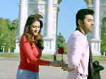 Ankush and Nusrat Jahan in a still