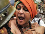 BJP Rajya Sabha MP Rupa Ganguly during the protest