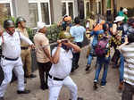 Police resort to lathicharge to disperse the BJP workers