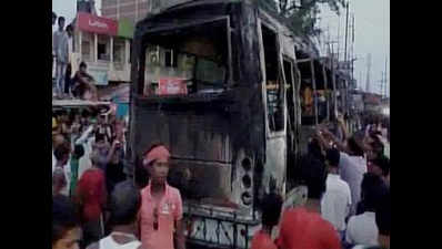 Bihar: Bus catches fire in Nalanda, several killed