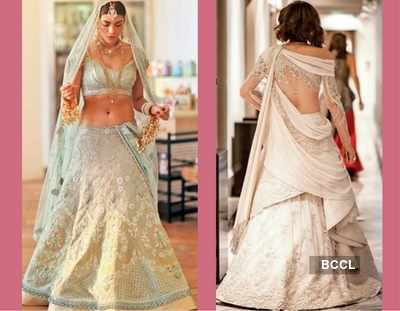 Golden White Bridal Lehenga Dress for Indian Bridal Wear – Nameera by Farooq