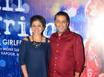 Chetan Bhagat poses with his wife