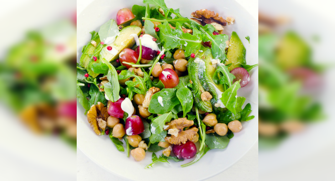 Chickpea Avocado Salad Recipe: How to Make Chickpea Avocado Salad Recipe | Homemade Chickpea Avocado