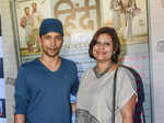 Deepak Dobriyal and Lara Bhalla at Hindi Medium success party
