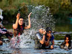 Girl students beat the heat