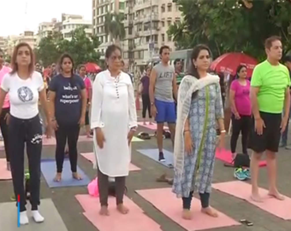 
Mumbai: Residents participate in ‘Yoga by the Bay’ event
