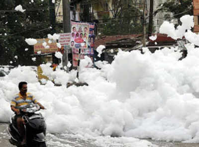 Bengaluru: Toxic foam spews from Varthur Lake again