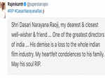 Rajinikanth tweets for Dasari Narayana Rao