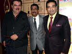 Raza Murad, Abhishek Bachchan and Dheeraj Kumar posing