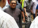 SM Krishna at Parvathamma's funeral