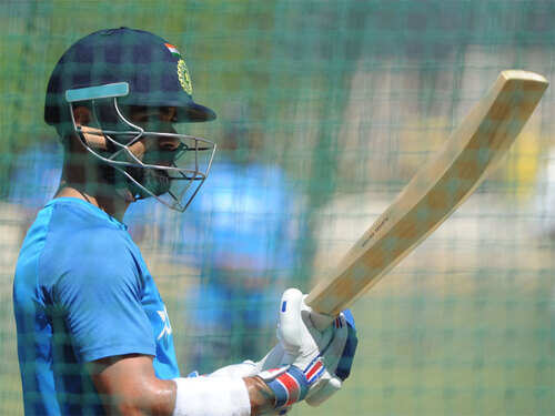 India v Pakistan: Virat Kohli works on the left angle