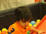 Laksshaya playing during his birthday party