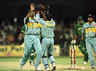 Venkatesh Prasad celebrates after taking wicket