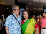 Soumitra Chatterjee and Usha Uthup posing together