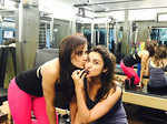 Parineeti Chopra with fitness trainer Yasmin Karachiwala