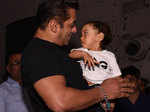 Salman Khan looks at baby Ahil