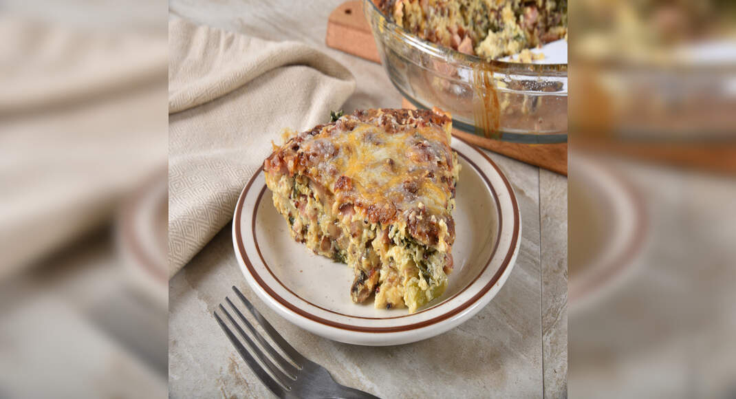 Bacon and Veggie Crustless Quiche Recipe: How to Make Bacon and Veggie Crustless Quiche Recipe | Hom