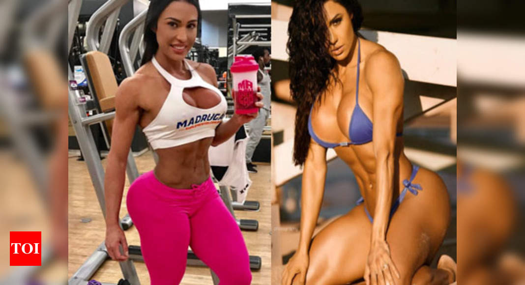Instagram fitness model squats using fake weights? - Times of India