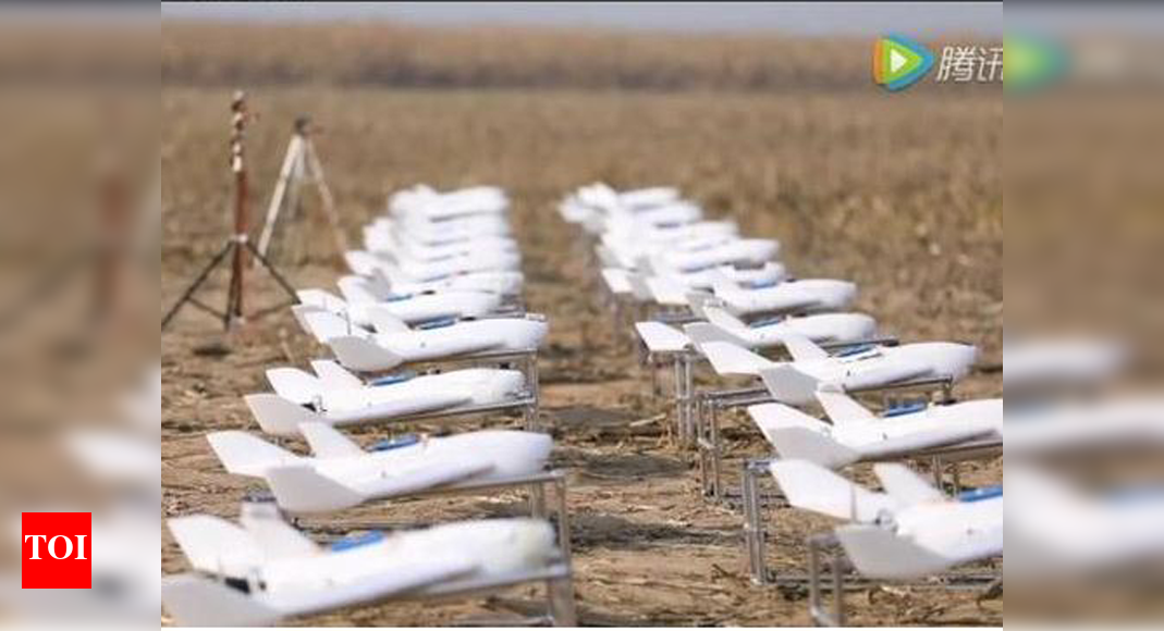 China launches record-breaking drone swarm - Times of India
