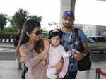 Harbhajan Singh with family at airport