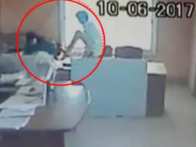 Caught on camera: Man kicks fasting woman colleague in Karnataka