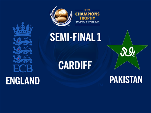 Champions Trophy Live: England v Pakistan, 1st semi-final