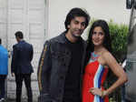 Ranbir Kapoor poses with Katrina Kaif