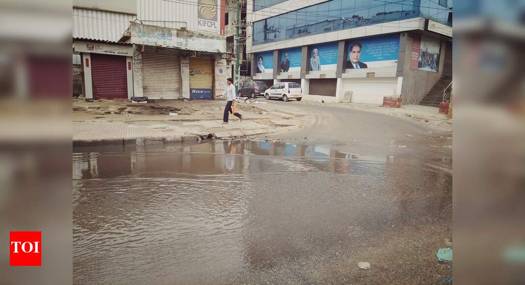 Sewage water on 80 feet Road, Koramangala 8th B Times of India