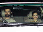 Aamir Ali and Sanjeeda Sheikh at the screening of Bank Chor